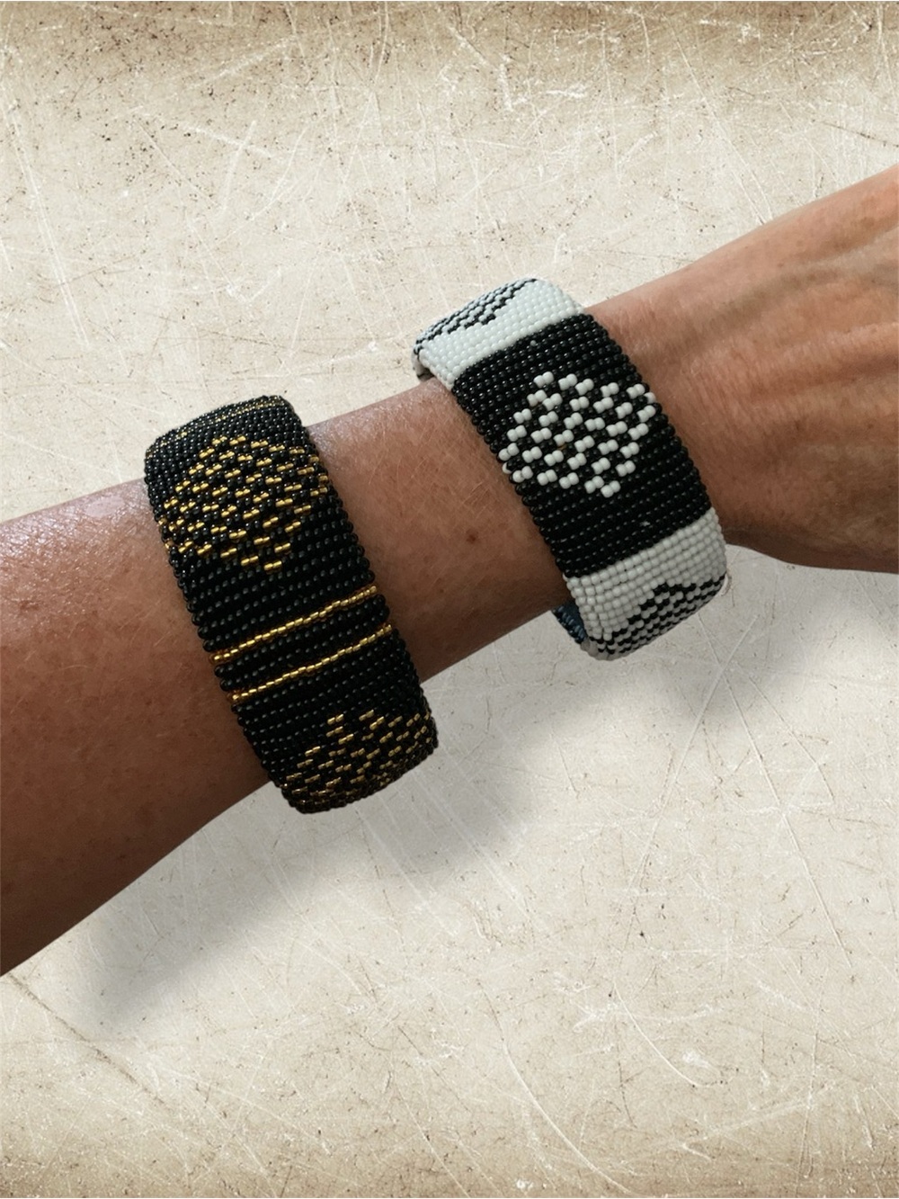 2 x African Hand Beaded Bracelets